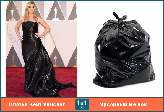 Платье Кейт Уинслет на Оскаре 2016 похоже на мусорный мешок
